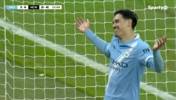 曼城半场3-0纽卡！纽卡解围不远，赖因德斯跟进推射破门！